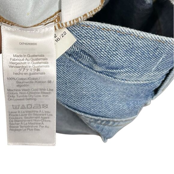 Madewell Momjean Shorts Flintwood Wash Size 23 High Rise Distressed Cotton - Picture 12 of 12